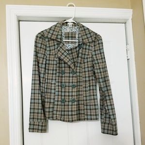 Maurices lightweight long sleeve plaid blazer